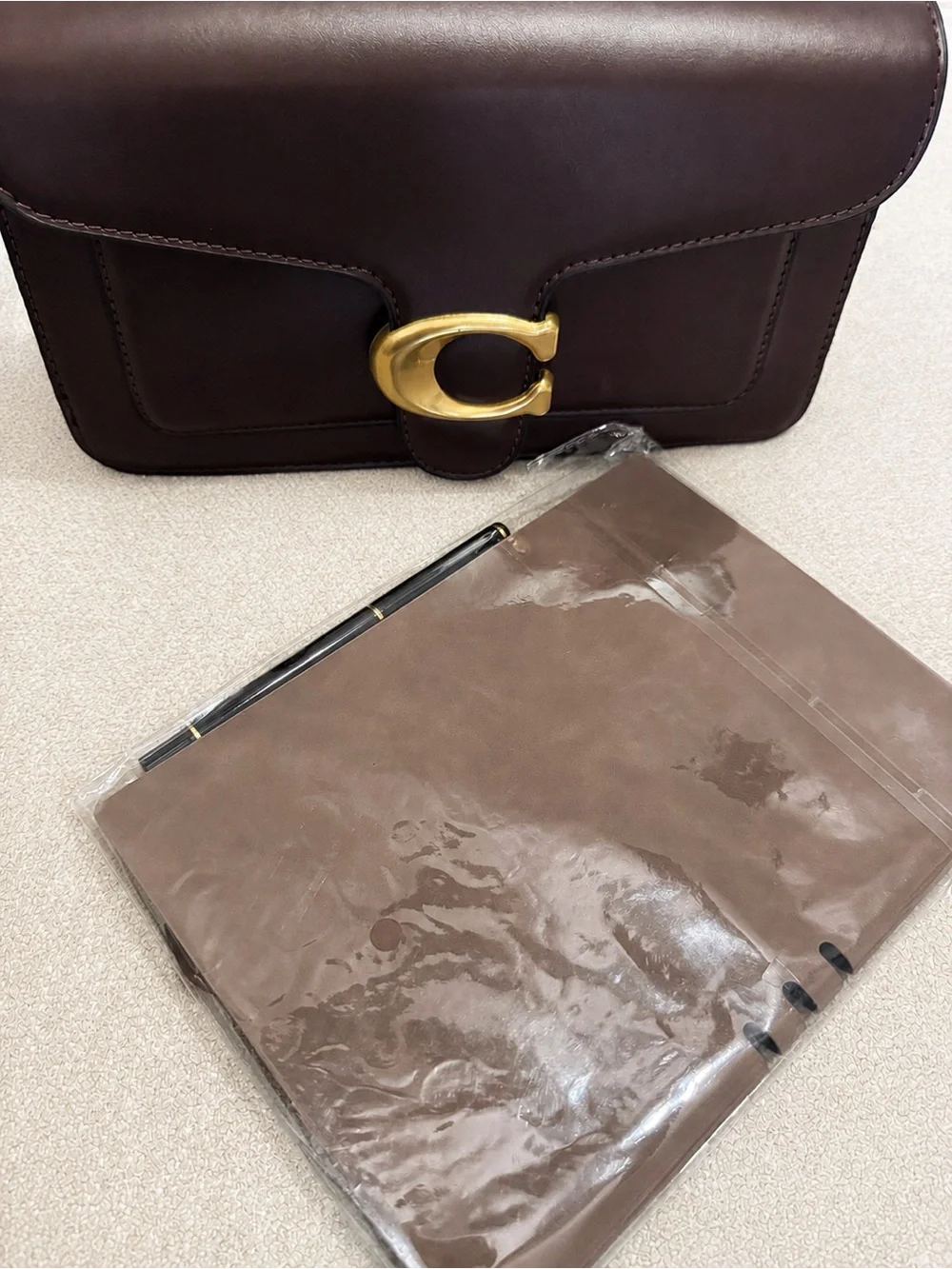 Coach Faux Suede Journal Notebook & Pen Set